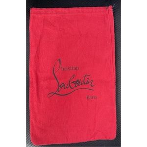 Christian Louboutin Red Drawstring Shoe Dust Bag 9.25” X 14.25”
